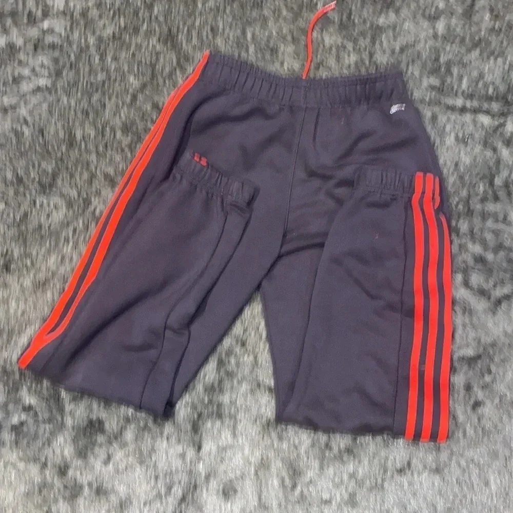 Adidas climalite grey orange striped boy jogger Sz L - Picture 8 of 10